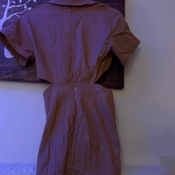 Forever 21 Rust-Brown Cutout Short Sleeve Dress - Picture 5 of 5